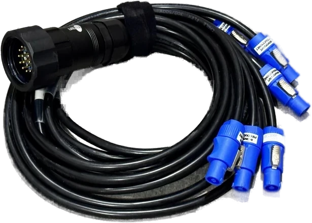 Fan out con 6 salidas powercon